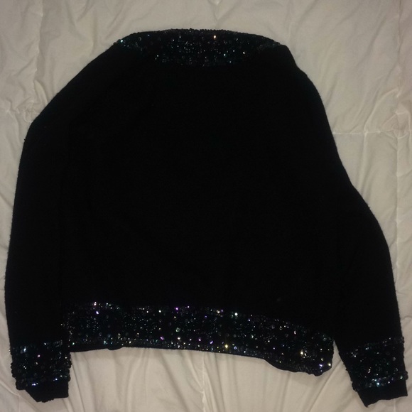 BADASS 60s Cardigan WOULDYA LOOK AT THESE SEQUINS? - Picture 4 of 8